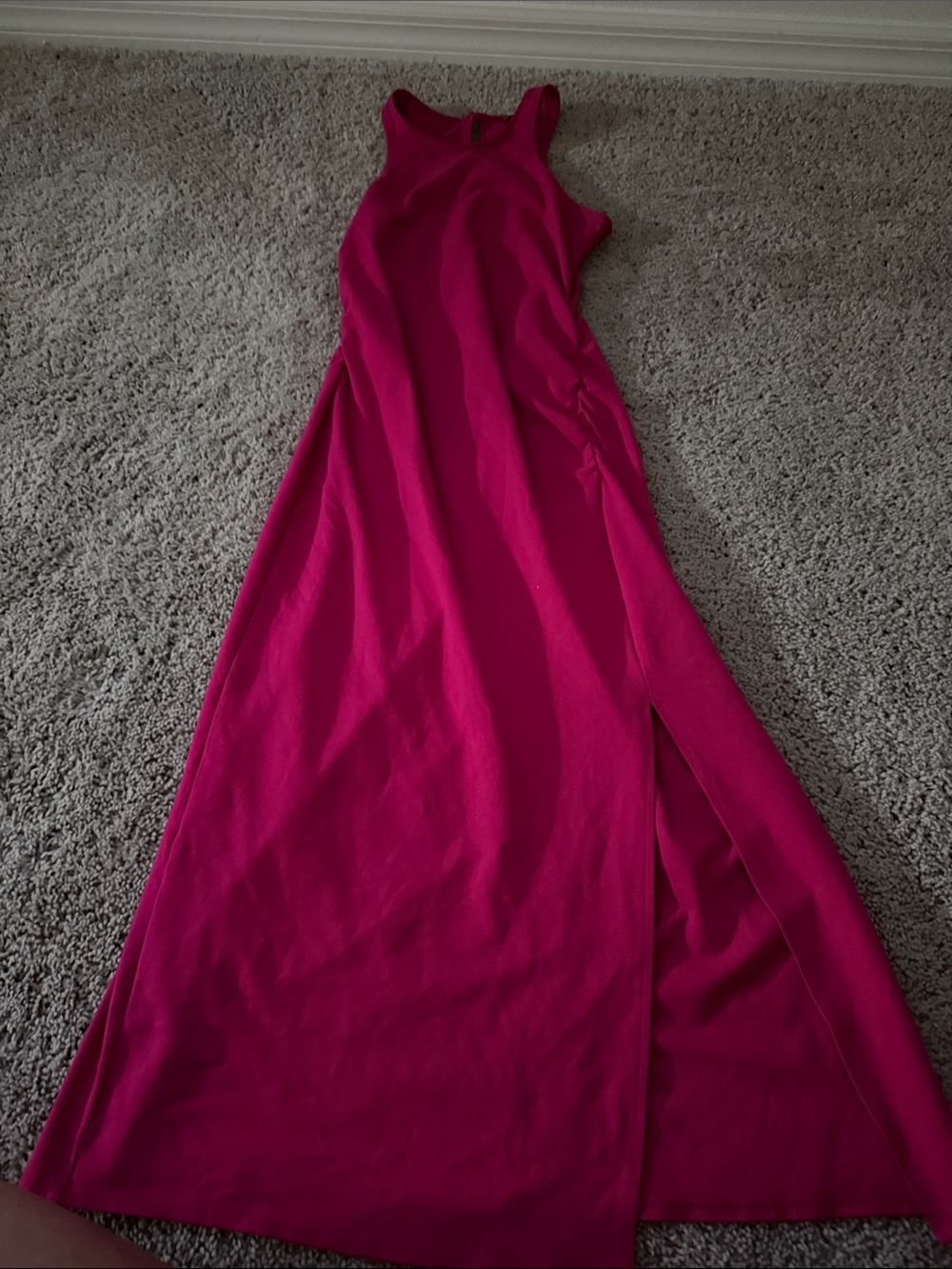 a new day Hot Pink Maxi Dress with Side Slit